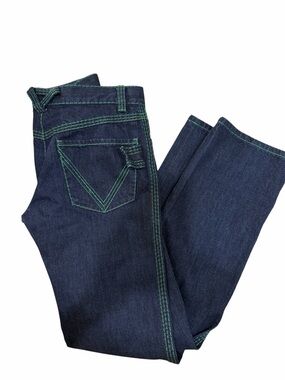 Bottega  Veneta ‘Jeans Stitched Size 40 Low Rise ‘Parakeet’
